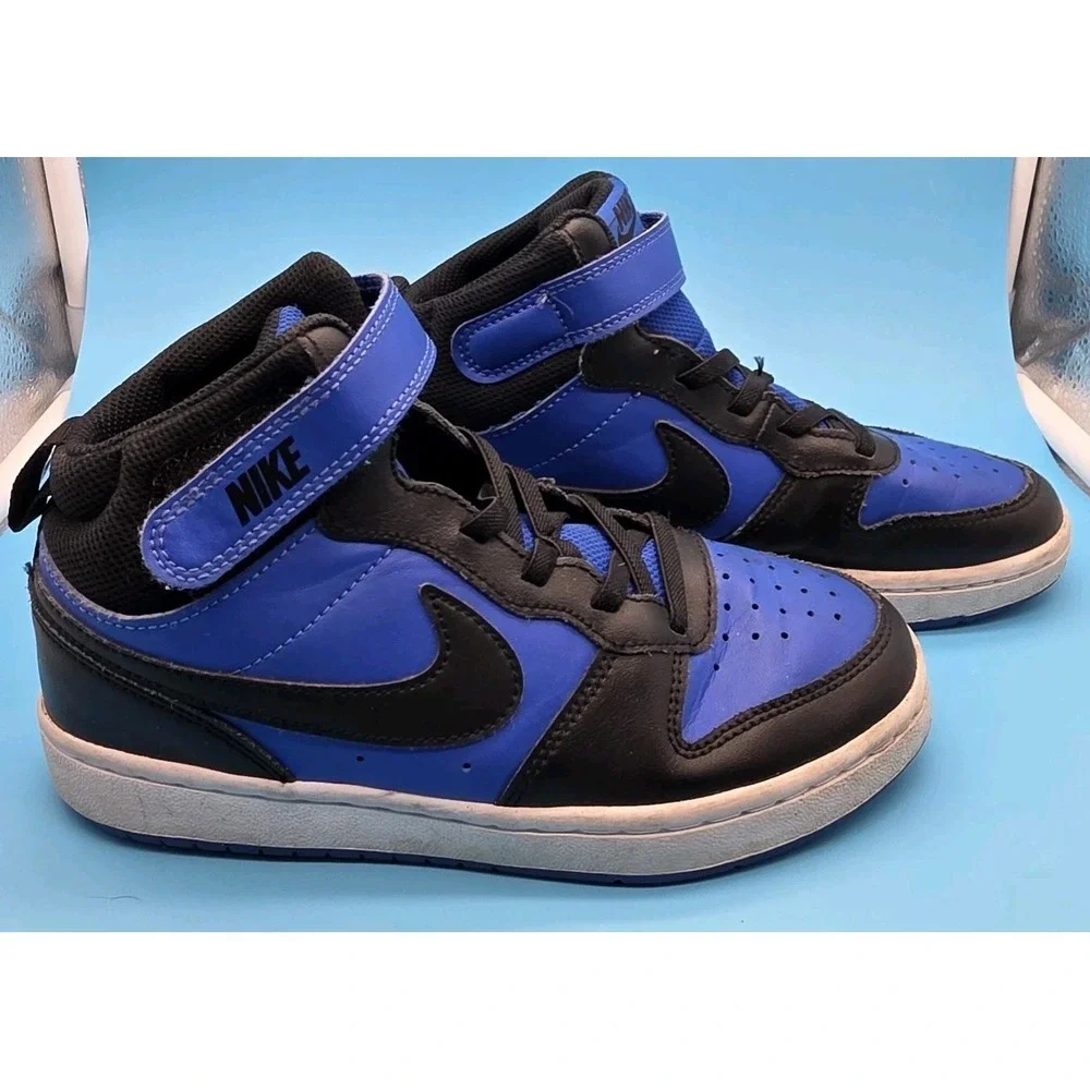 Nike Court Borough Mid 2 PSV Kids 2Y Royal Blue Black Good Basketball Shoes